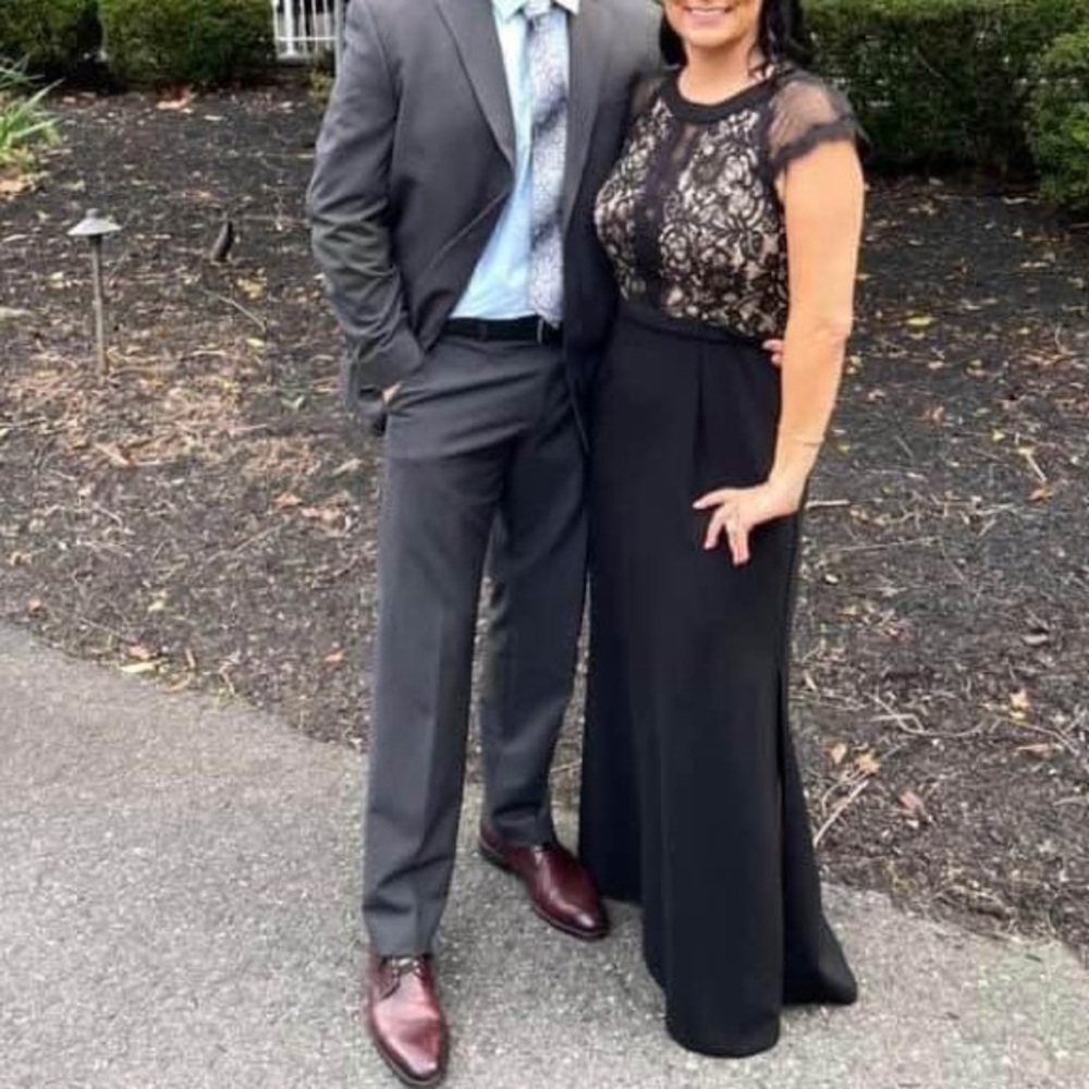 David’s Bridal Black and Lace Dress